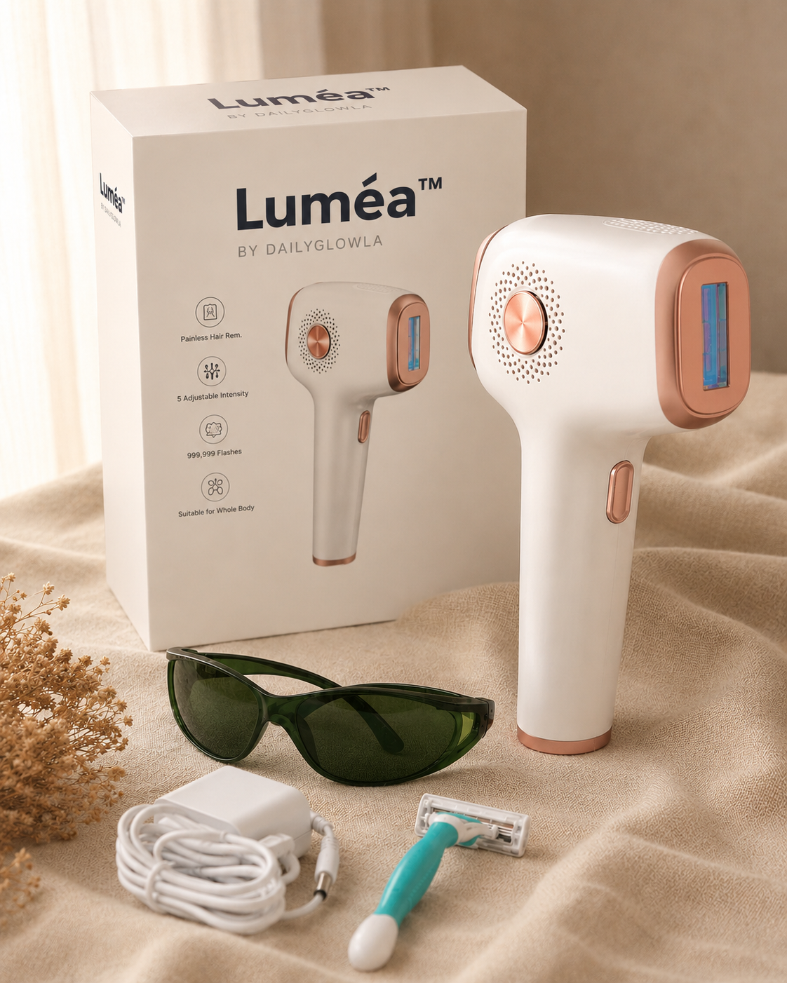 INNZA Hair Removal with Ice Cooling Care Function for Women Permanent,999,999 Flashes Painless IPL Hair Remover Device